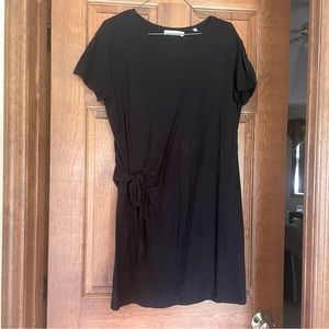 Vince classic side tie short sleeve dress